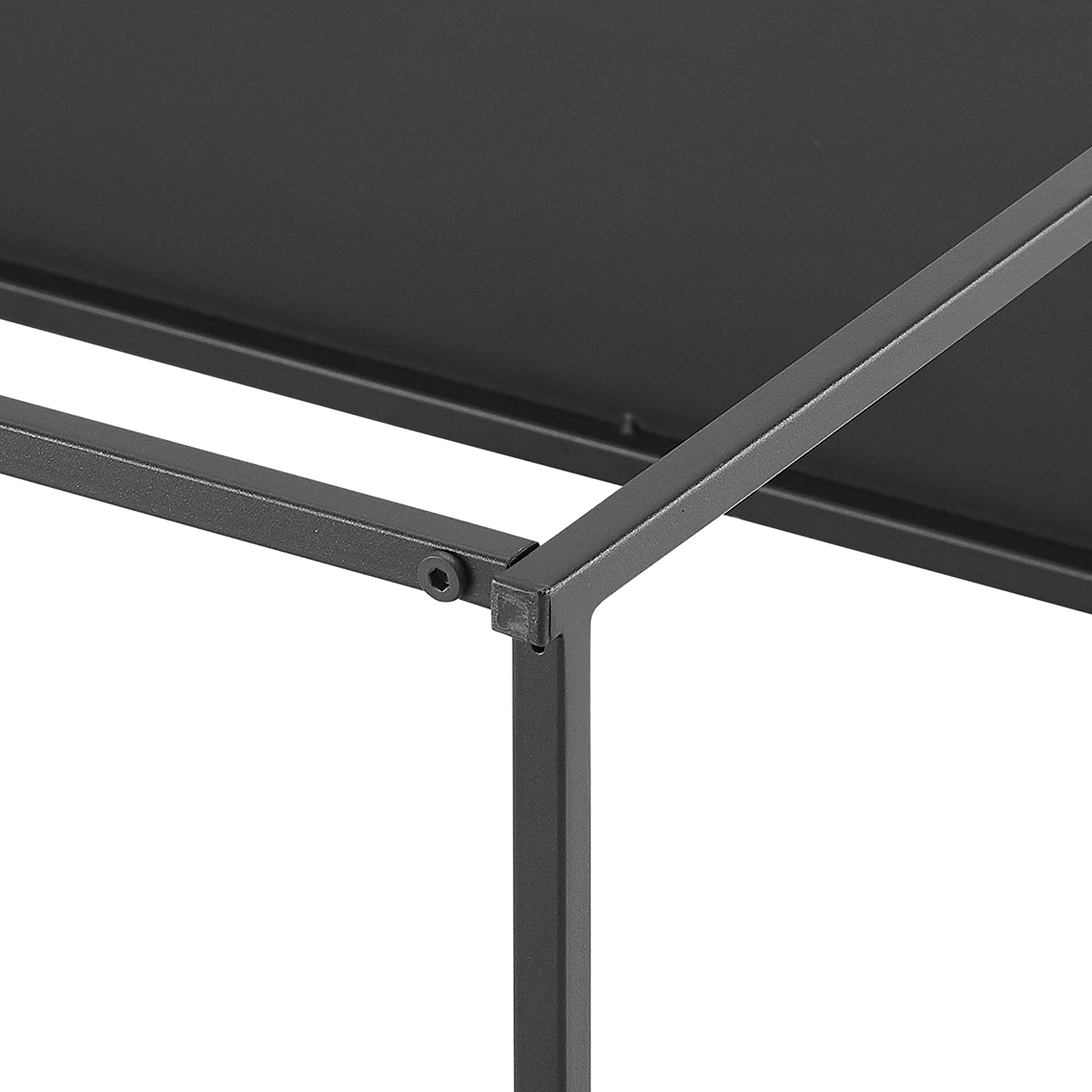 Crosley Furniture Braxton 3-Piece Coffee Table Set with Coffee, Side, and Sofa Tables, Matte Black - Image 7