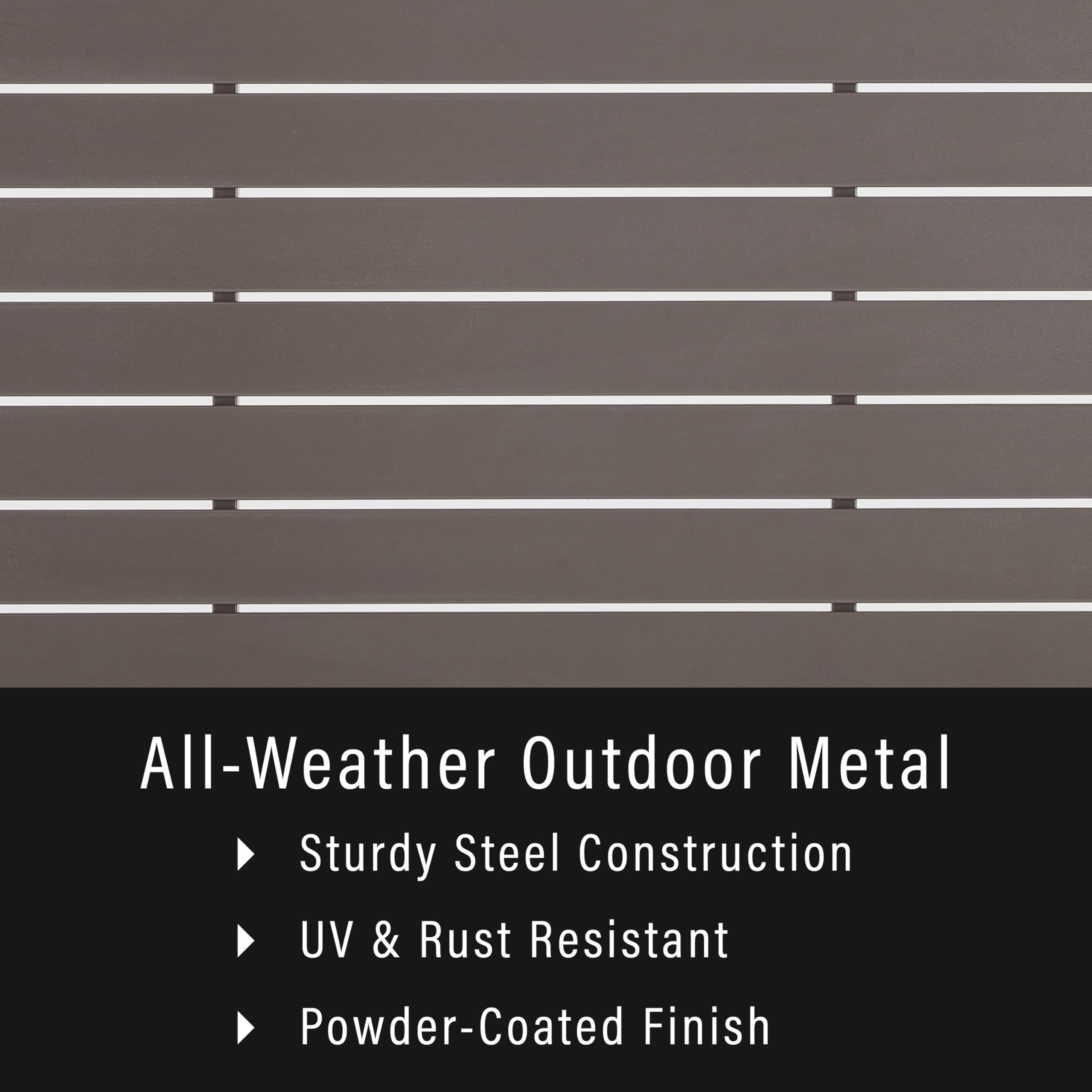 Crosley Furniture Cali Bay Weather Resistant Metal Outdoor Side Table for Patio, Deck, Porch, Light Brown - Image 7