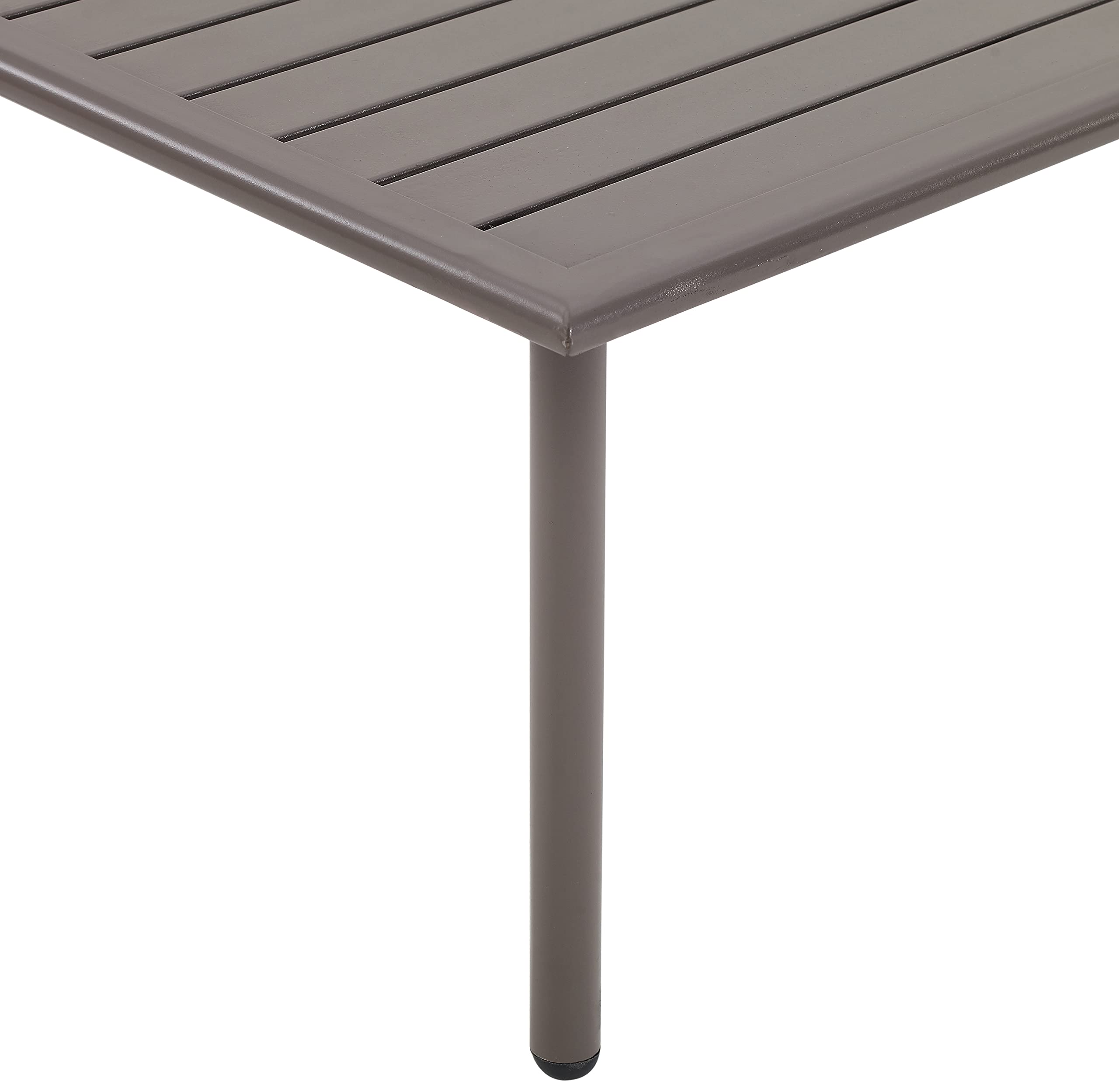 Crosley Furniture Cali Bay Weather Resistant Metal Outdoor Side Table for Patio, Deck, Porch, Light Brown - Image 6