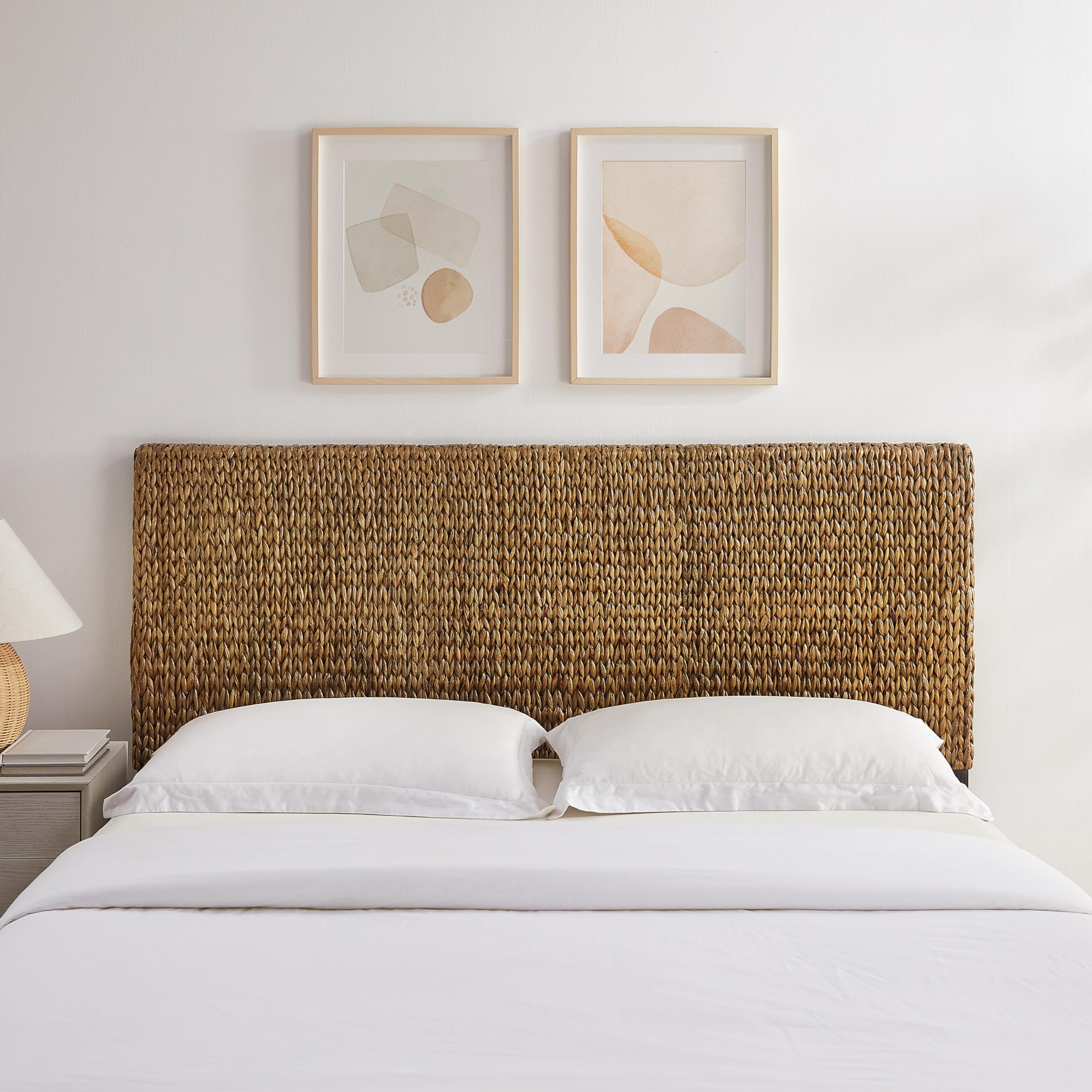 Crosley Furniture Edgewater Boho Natural Fiber Handwoven Rattan Headboard for King Size Bed, Seagrass, King - Image 6