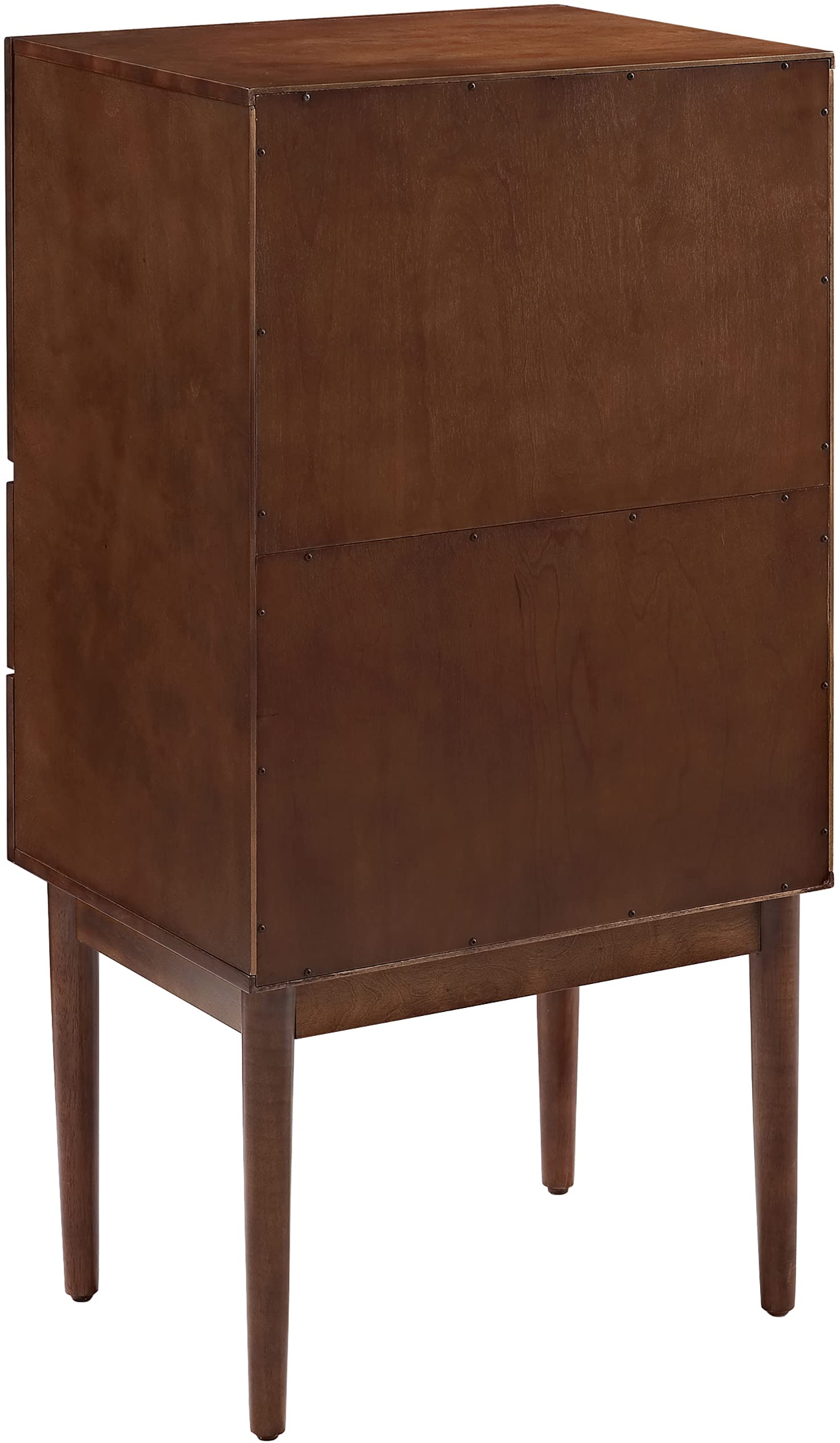 Crosley Furniture Everett Bar Cabinet with Storage Drawers and Fold Out Table, Vintage Mahogany - Image 6