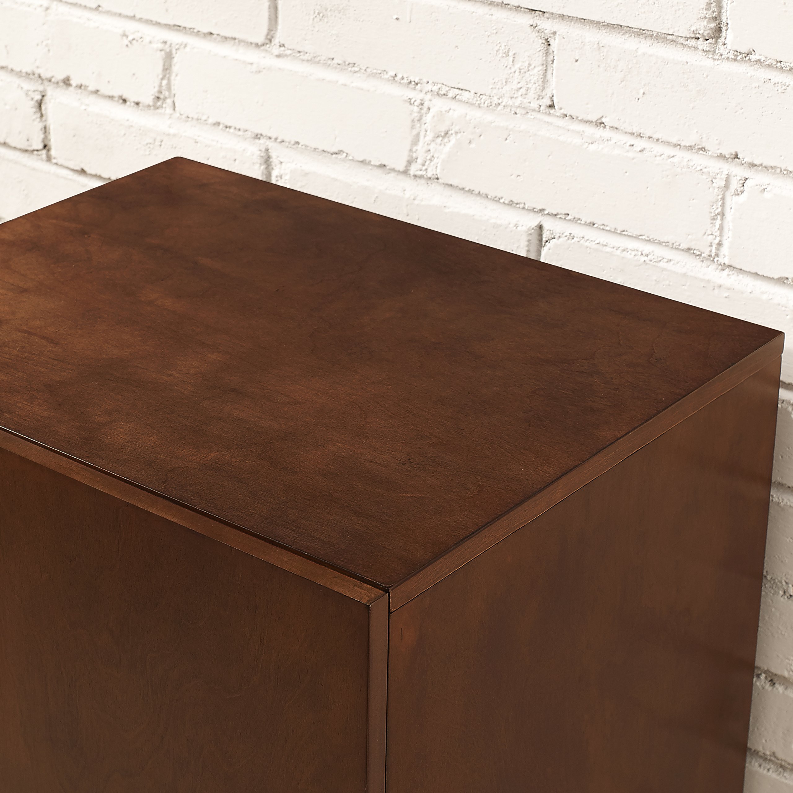 Crosley Furniture Everett Record Player Stand with Storage for Vinyl Records, Mahogany - Image 11