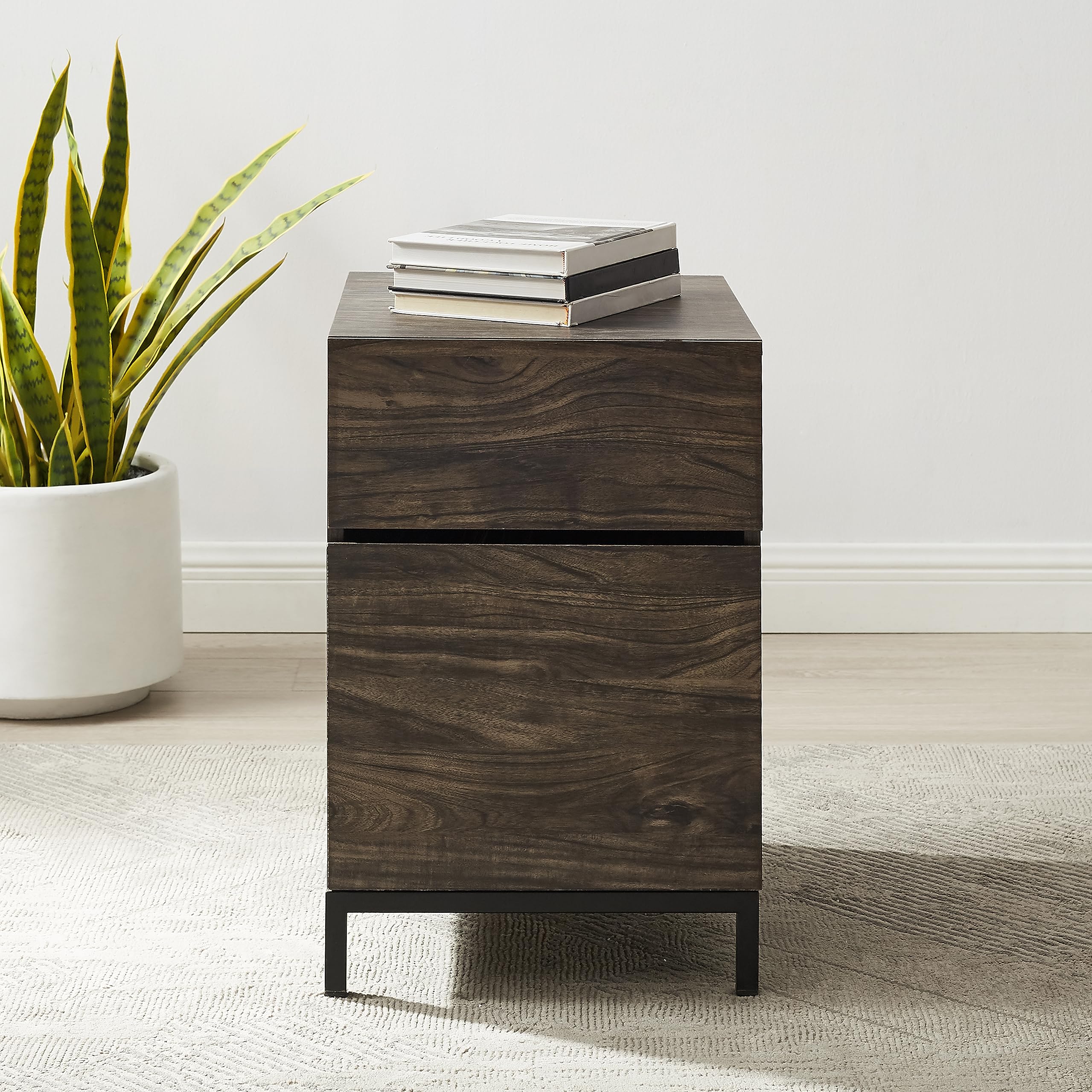 Crosley Furniture Jacobsen File Cabinet for Home Office Organization and Filing Storage, Brown - Image 6