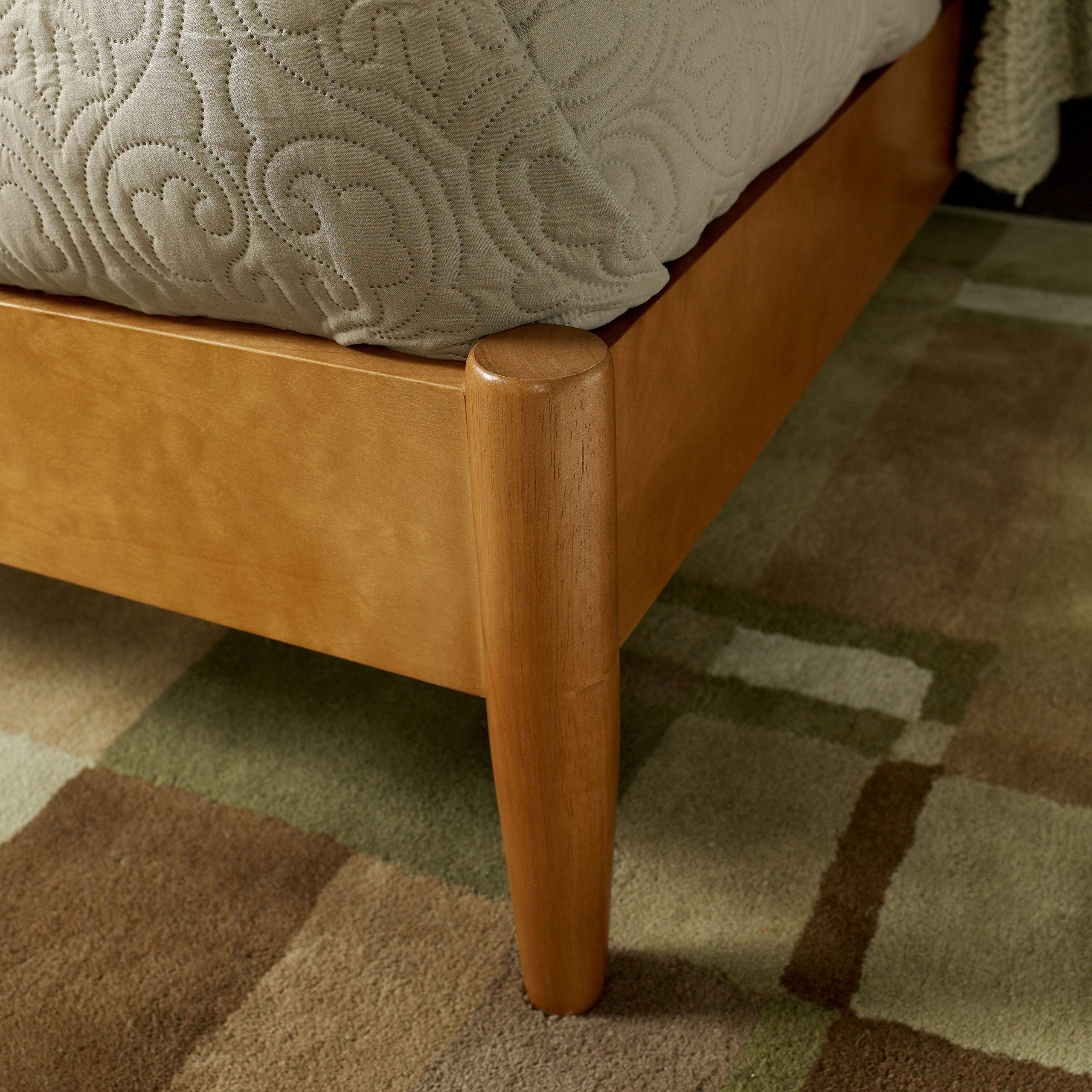 Crosley Furniture Landon Wood Bed Set, Acorn, Queen - Image 7