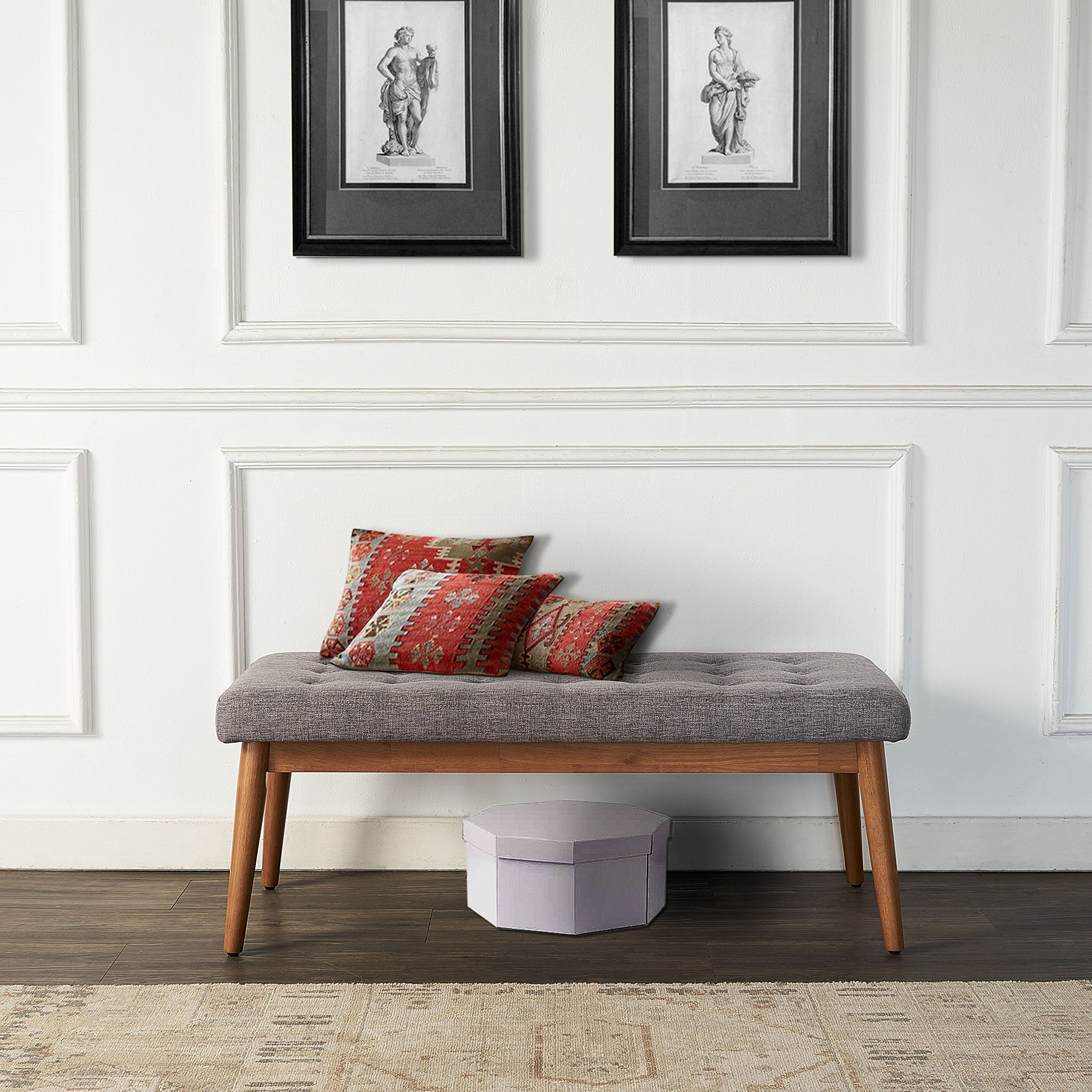 Crosley Furniture Landon Wood Dining Bench for Entryway or Mudroom, Acorn - Image 6