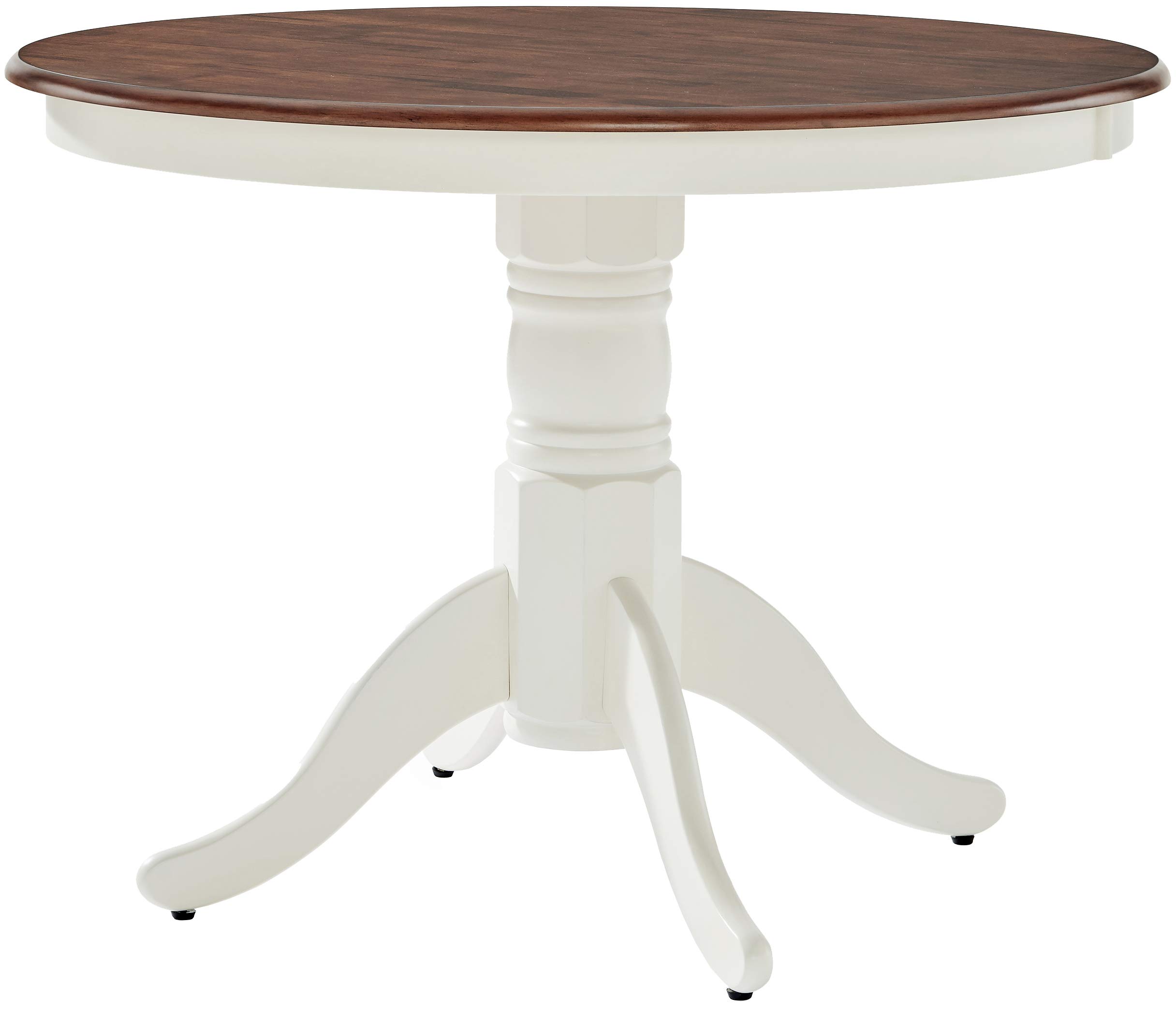 Crosley Furniture Shelby 5-Piece Traditional Round Dining Table Set for 4, Distressed White - Image 3