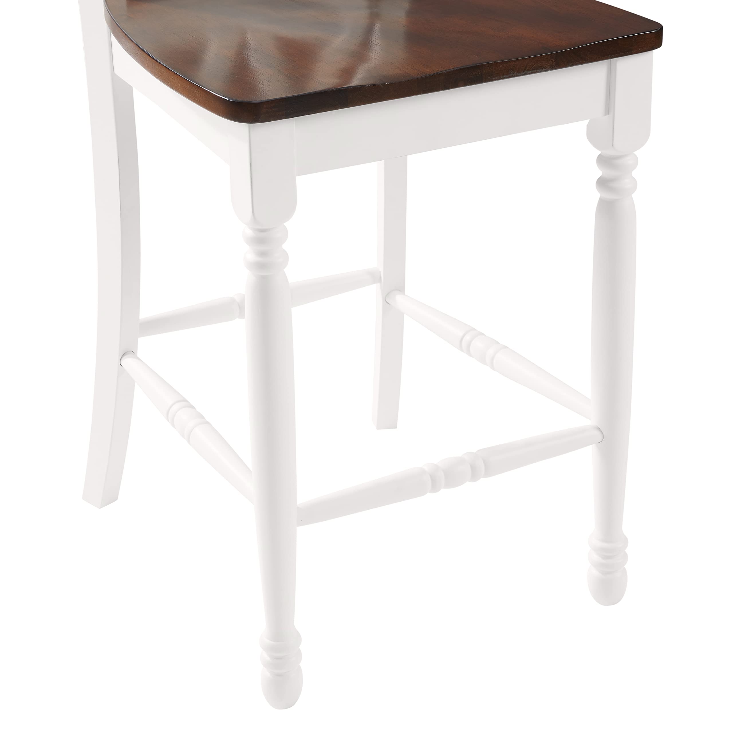 Crosley Furniture Shelby Wood X Back Counter Height Bar Stools Set of 2 - Image 8