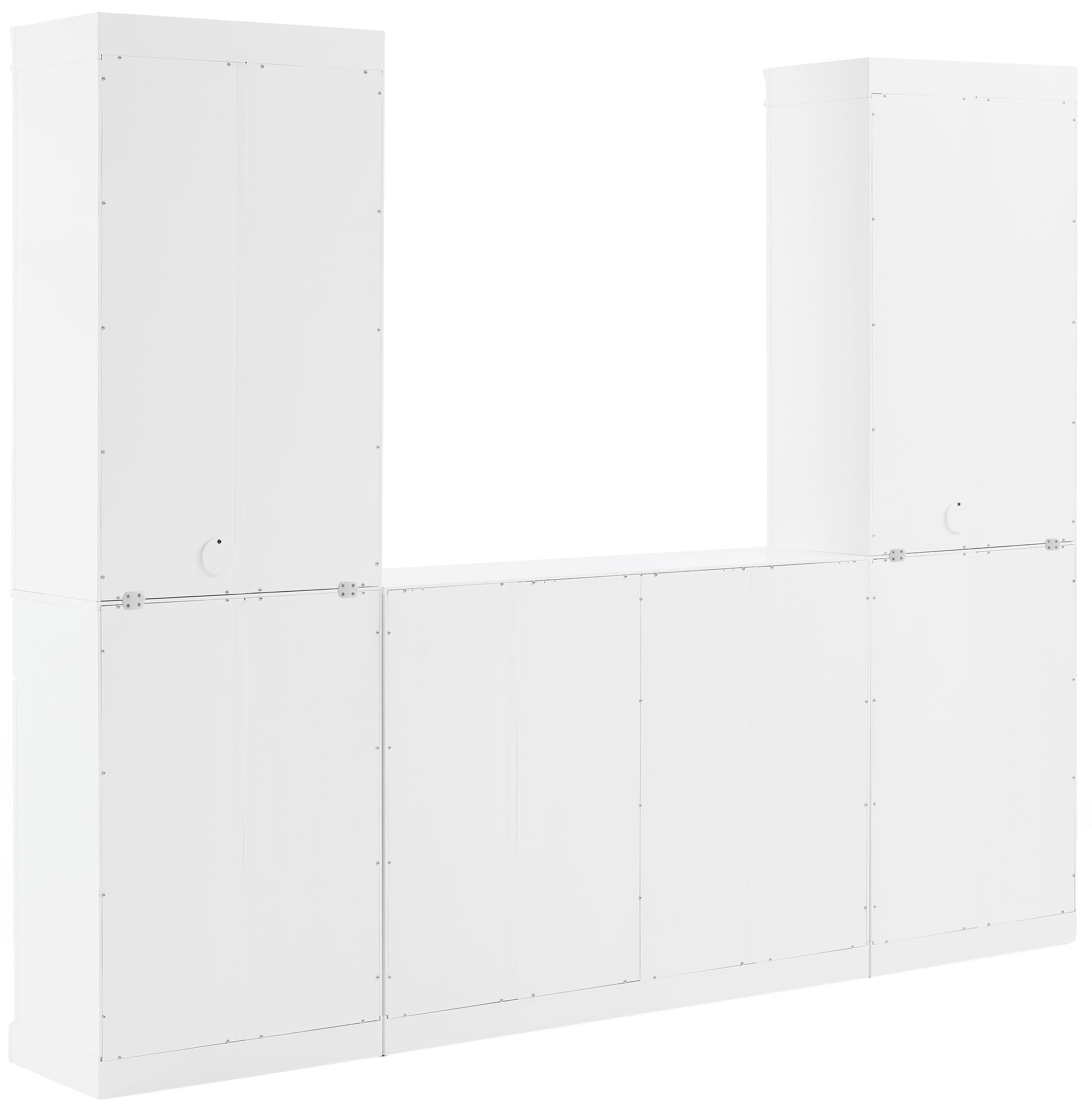 Crosley Furniture Stanton 3-Piece Sideboard and Storage Bookcase Set, Bookshelf Cabinet with Buffet, White - Image 10