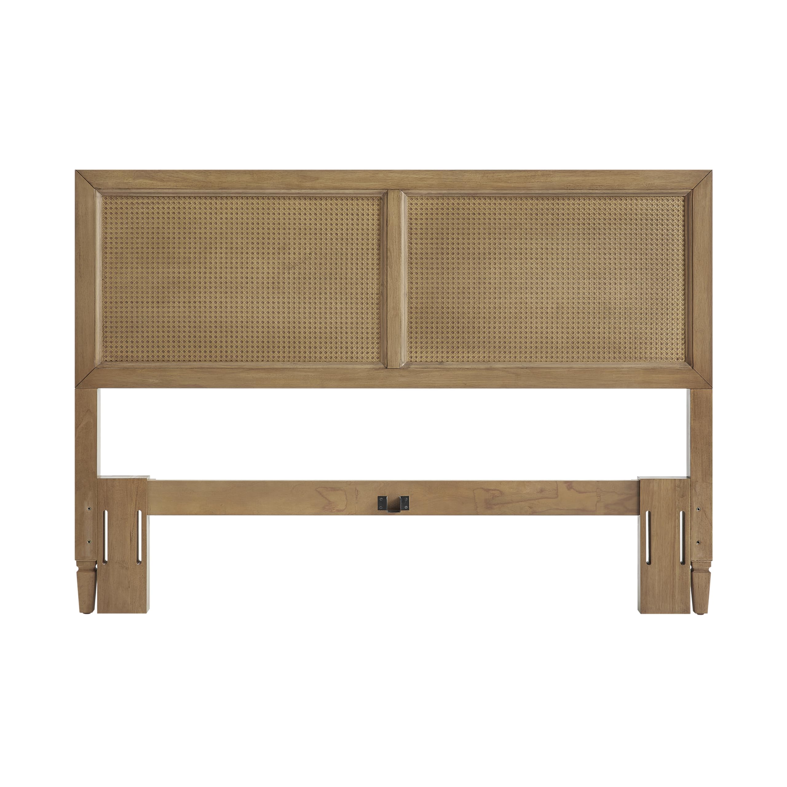 Crosley Furniture Traditional Katia Queen Size Rattan Bed Set, Headboard, Footboard, Rails, Driftwood - Image 11