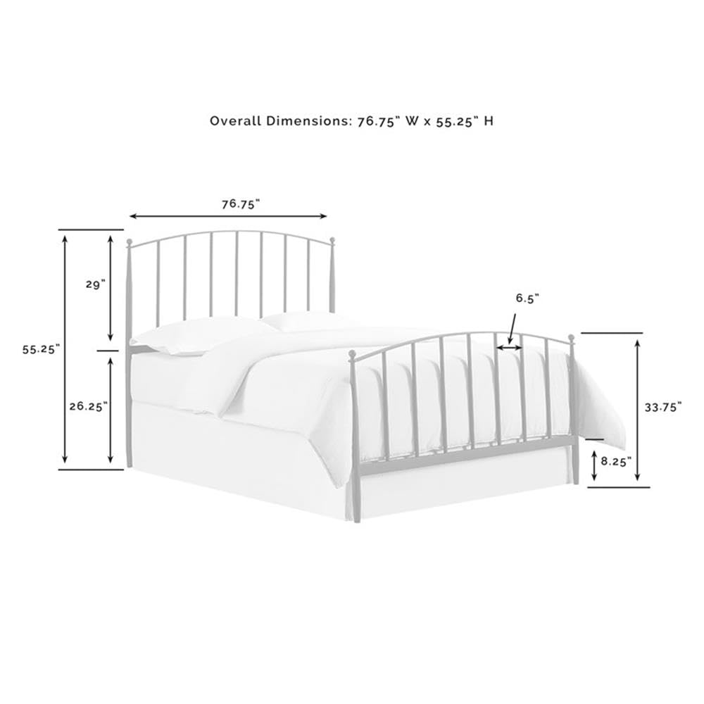 Crosley Furniture Whitney Bed Headboard, Black, King - Image 7